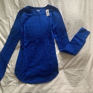 NWT Long Sleeve Waffle Tee Old Navy - Blue